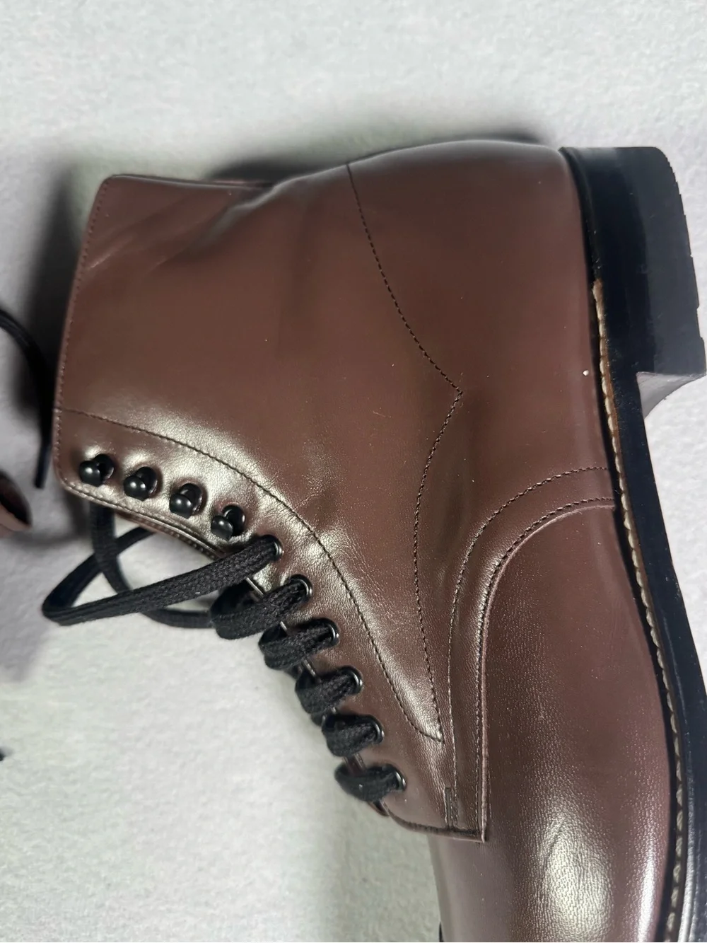 Stacy Adams Madison Men's Boots 9D Brown Kidskin Leather Cap Toe 00015-02 NWOB